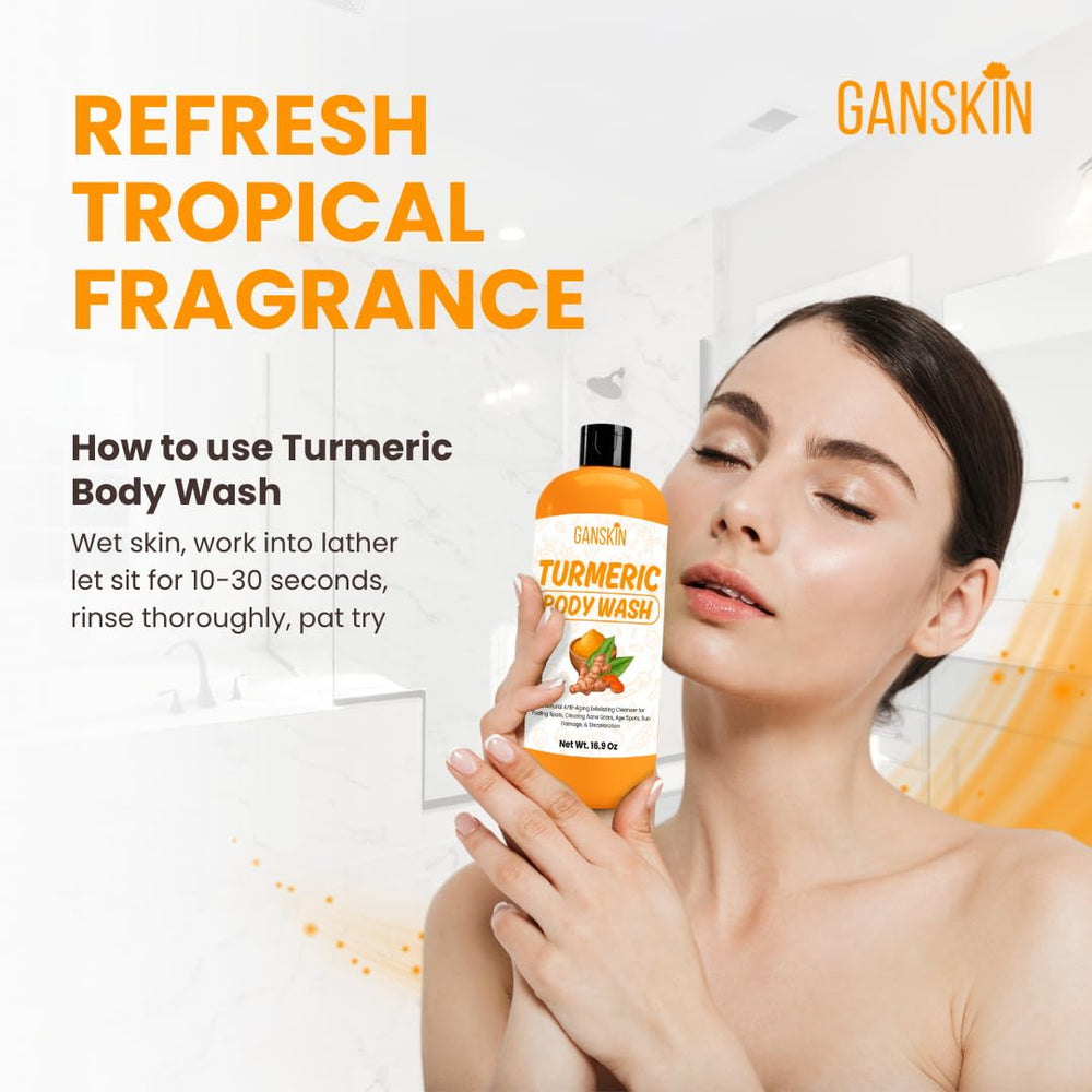 Piel radiante tras uso de Ganskin, apariencia más uniforme y fresca.