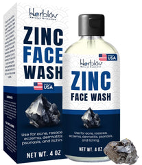 Botella de limpiador facial Ganskin con zinc y espuma suave.