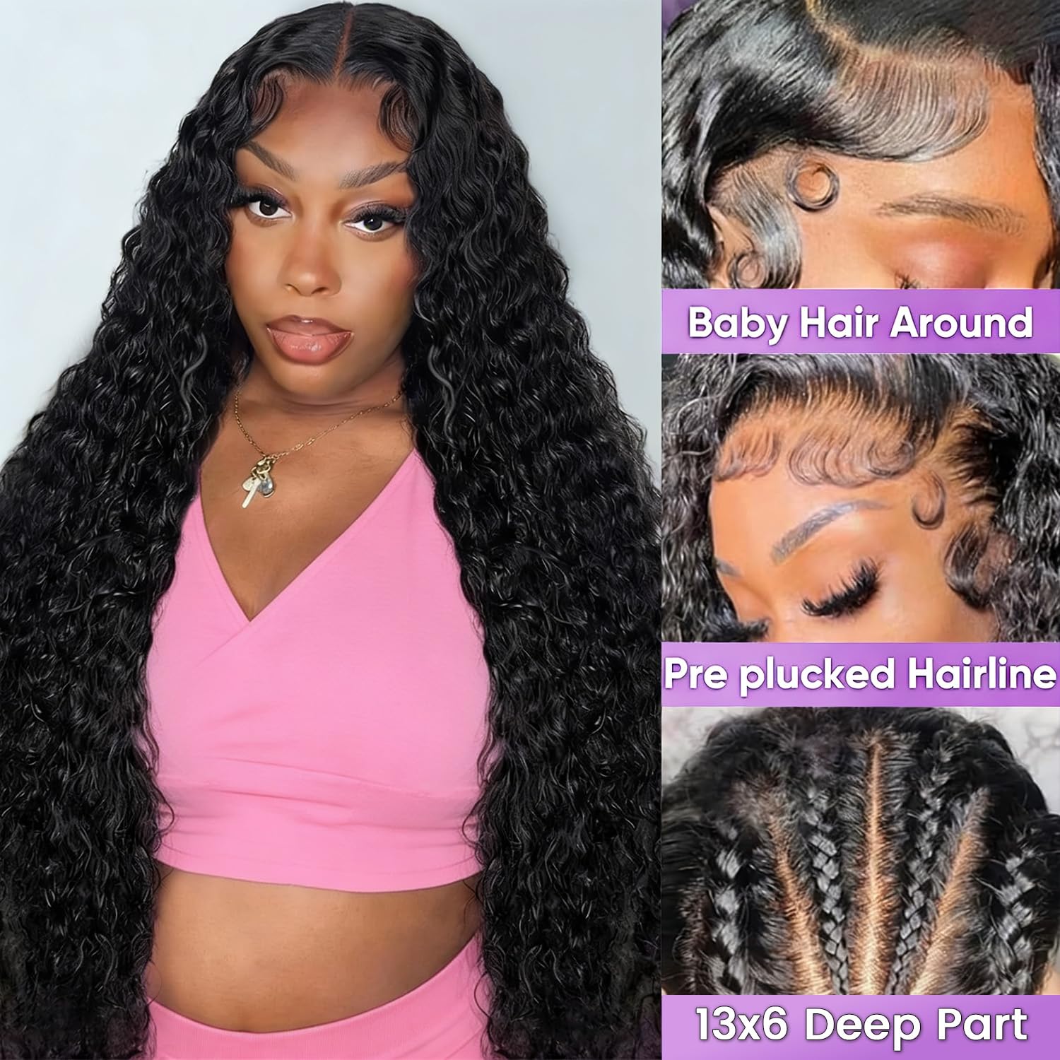Gaoosi cabello humano virgen 12A 13x6 frontal para peinados versátiles