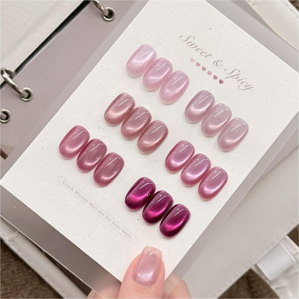 GAOY Six-color gel polish set with magnet in one kit.