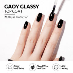 GAOY acabado cristal para uñas con brillo suave y uniforme