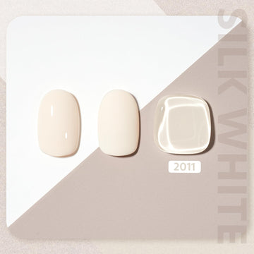 GAOY esmalte gel blanco en proceso de aplicación para uñas definidas