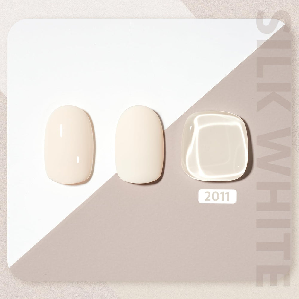 GAOY esmalte gel blanco en proceso de aplicación para uñas definidas