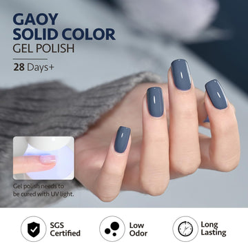 GAOY Azul Borealis: escena de manicura en casa para arte hecho en casa