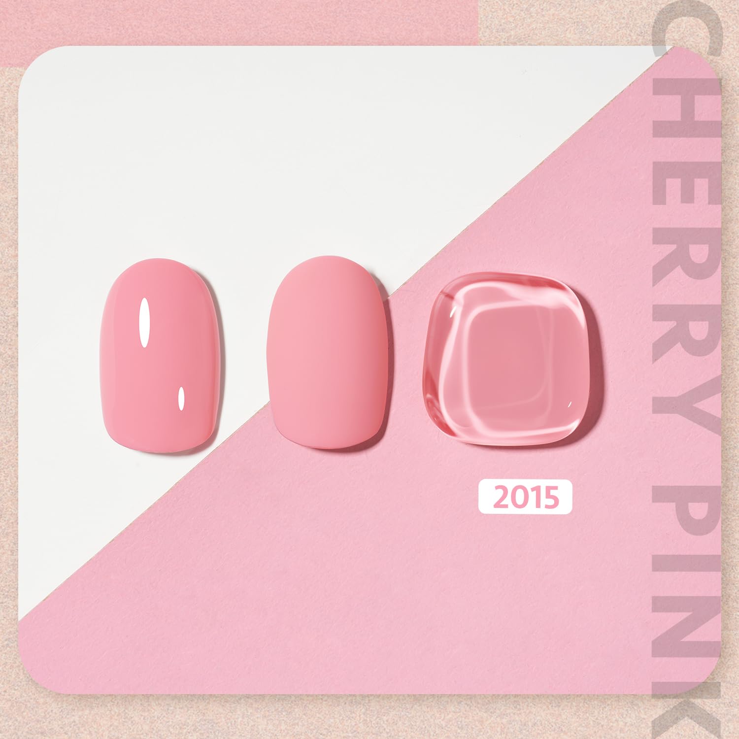 GAOY arte de uñas rosa, ideal para diseños con otros geles.