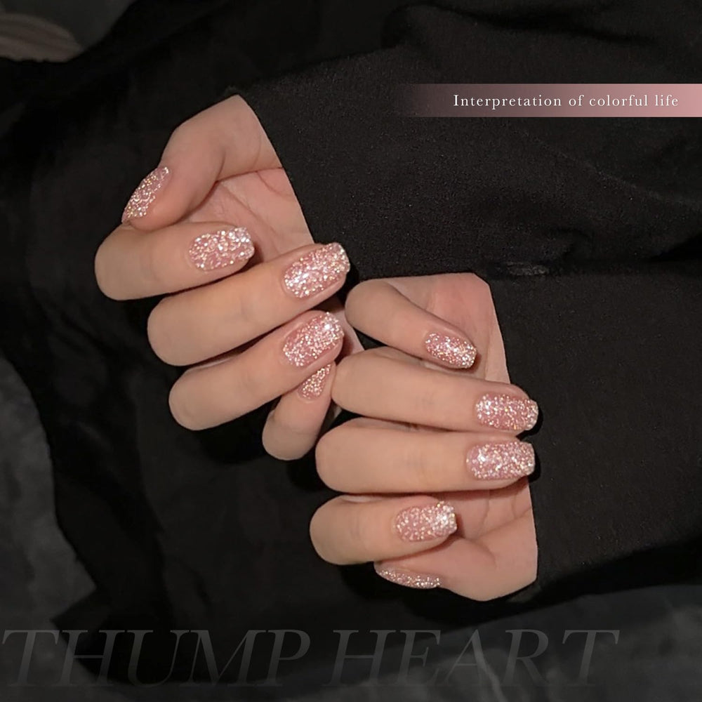 GAOY arte de manicura en casa con brillo rosa para uñas llamativas.