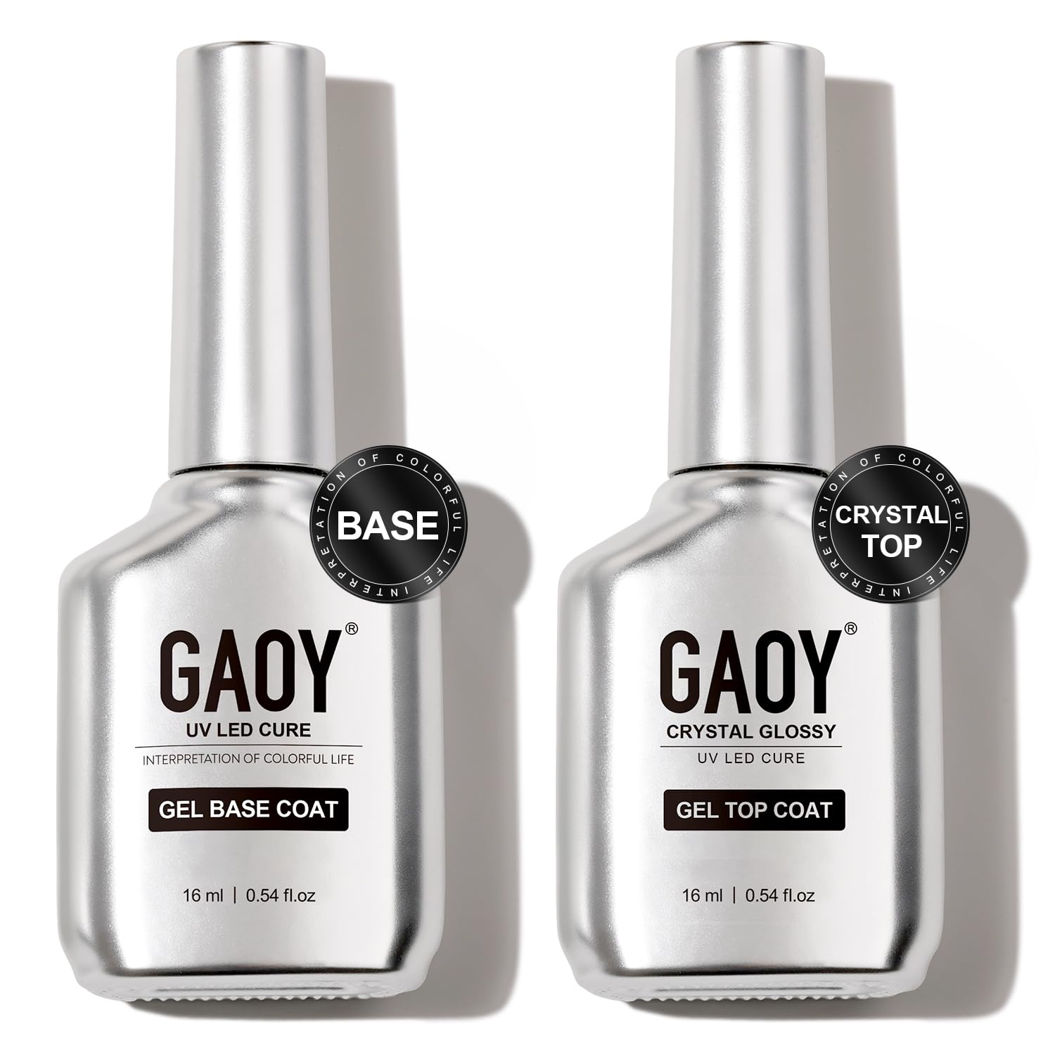 GAOY base cristal 16ml en botella, brillo uniforme para manicura duradera