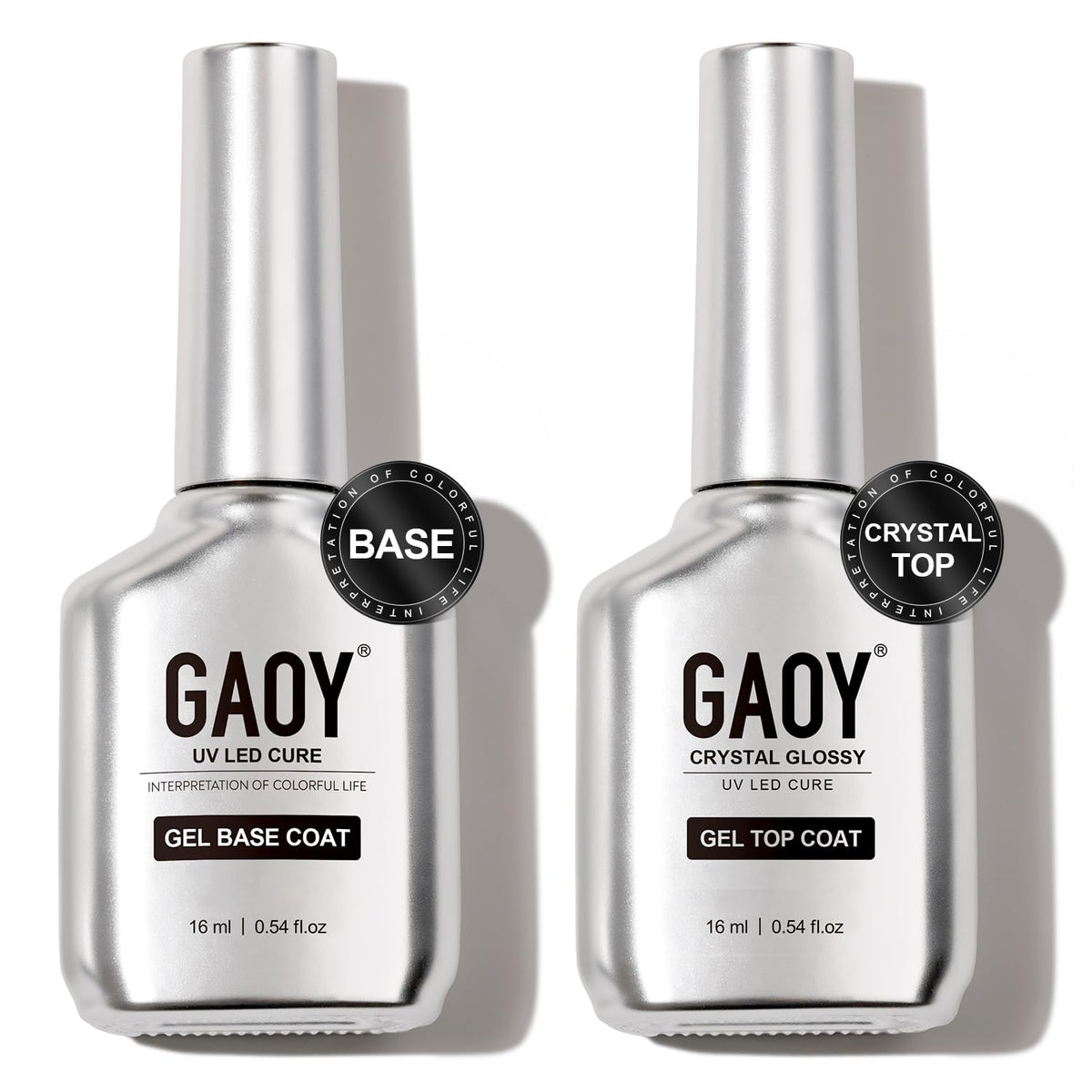 GAOY base cristal 16ml en botella, brillo uniforme para manicura duradera