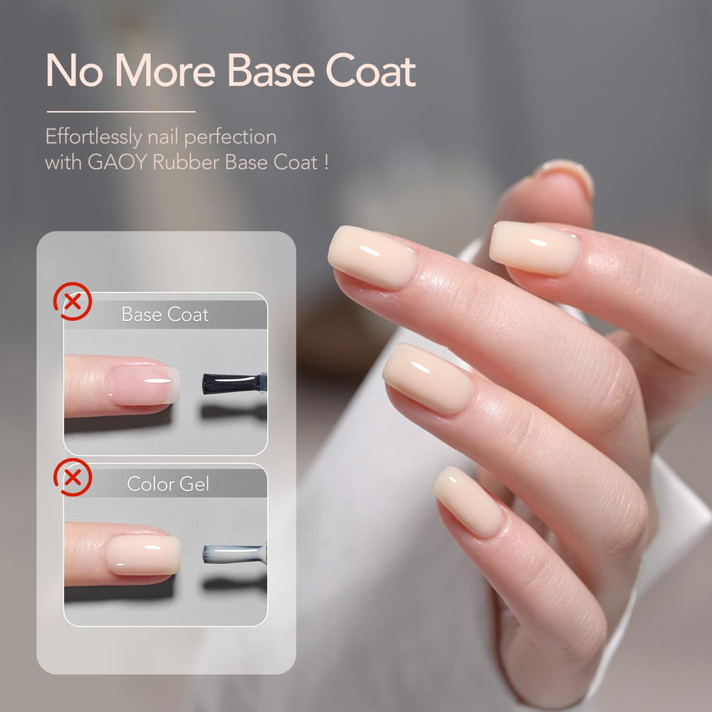 GAOY base gel 2 en 1 facilita la manicura sin necesidad de base adicional.