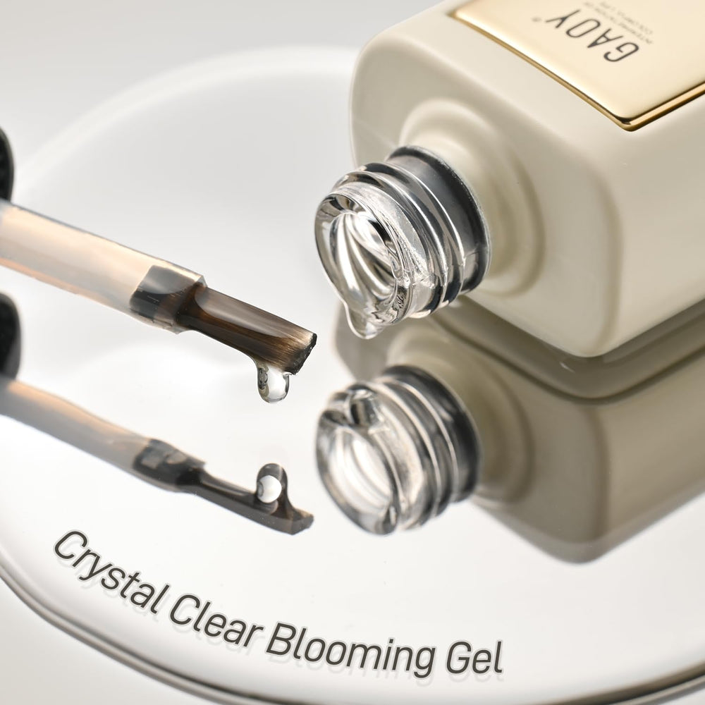 GAOY Blooming Gel efecto acuarela: colores suaves y difusos en uñas.