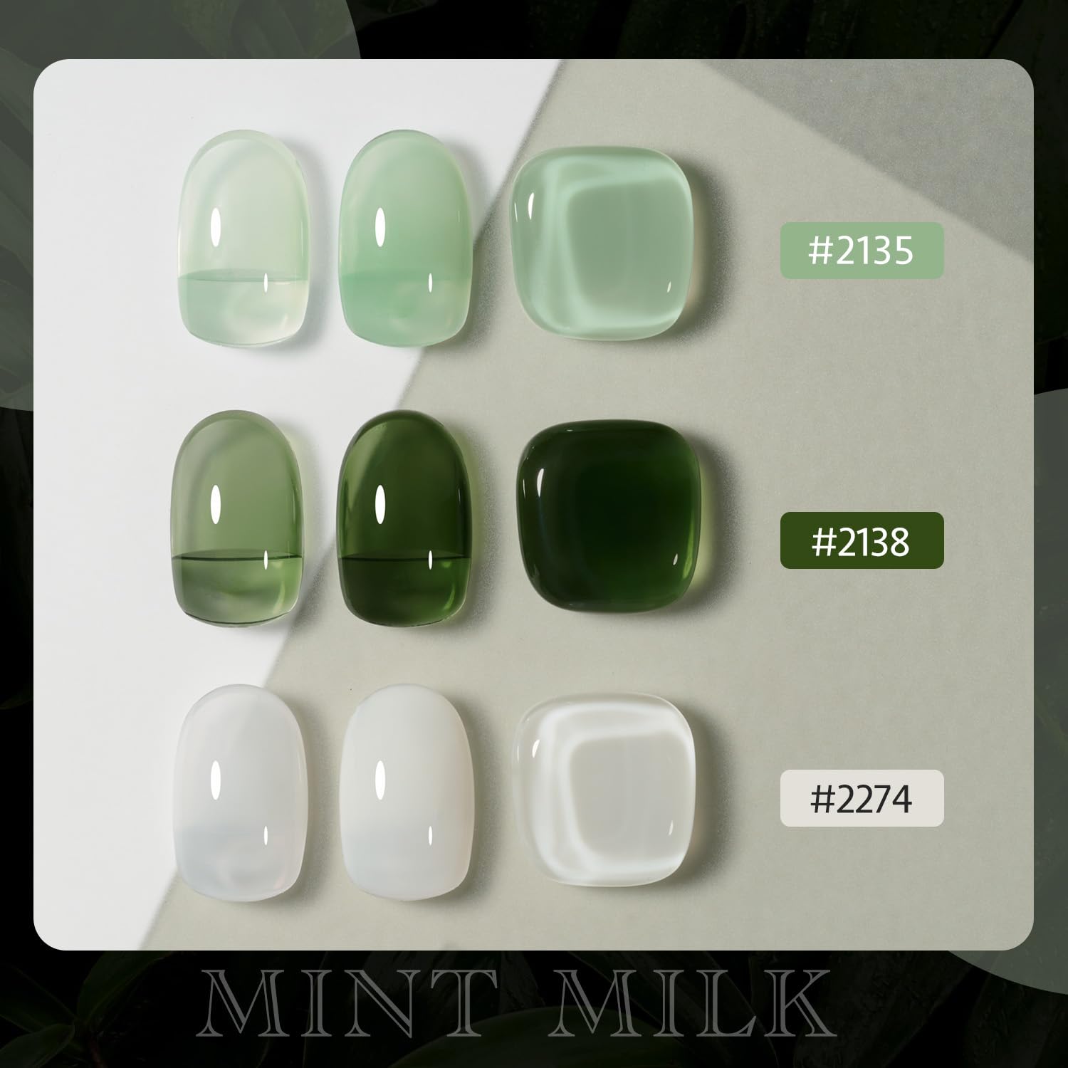 GAOY frasco de gel para uñas 16 ml en color Menta Leche.