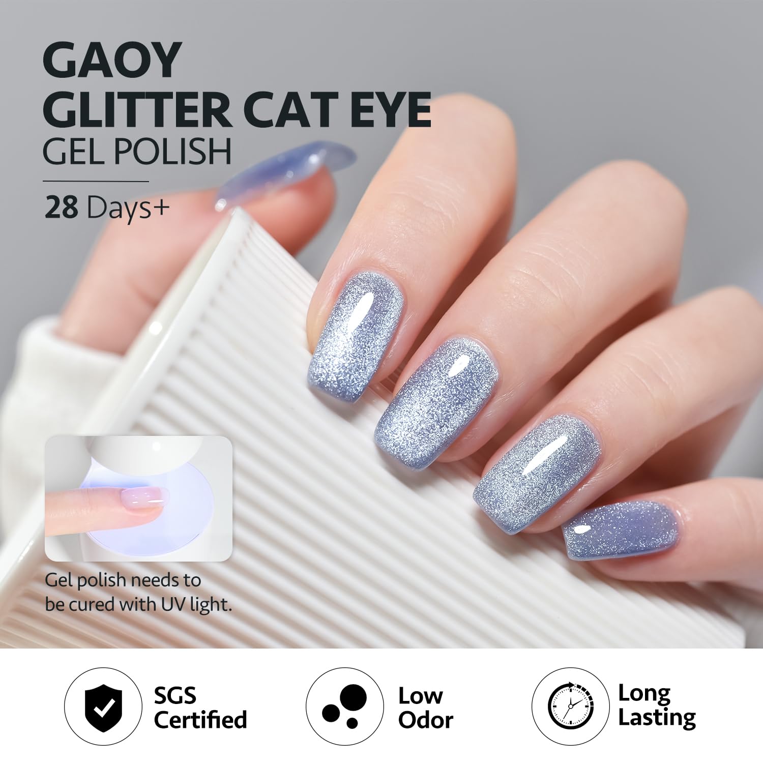 GAOY gel uñas, curado rápido con lámpara UV-LED