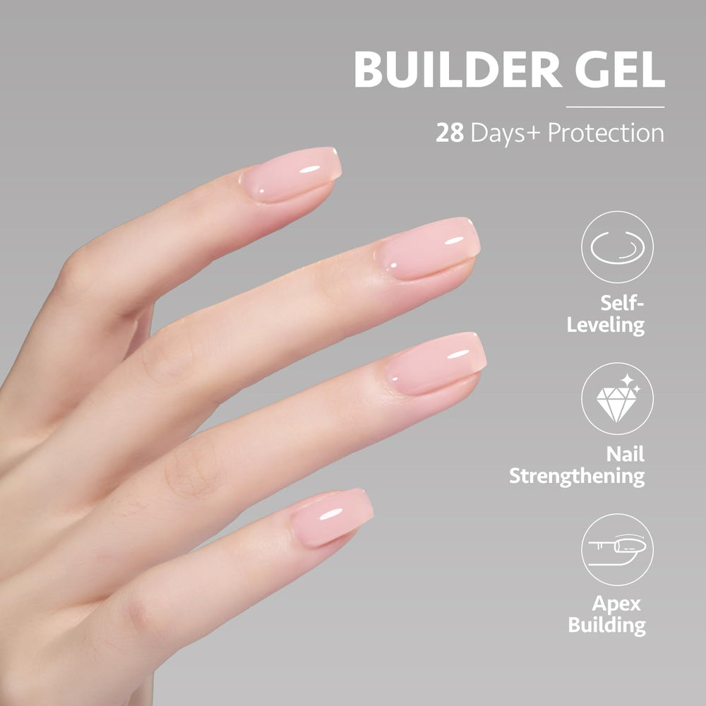 GAOY Builder Gel, sellado con top coat para evitar pegajosidad tras curado