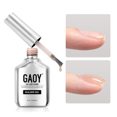 GAOY Builder Gel en bote de 16 ml para uñas duraderas y naturales.