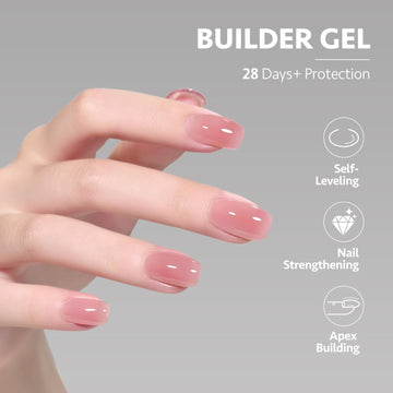 GAOY Builder Gel curado en UV a 60 segundos