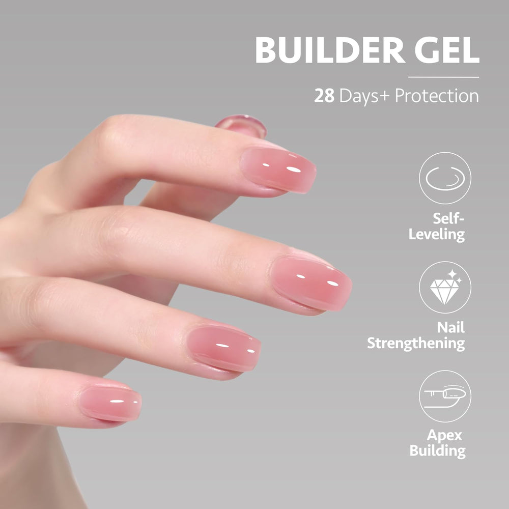 GAOY Builder Gel curado en UV a 60 segundos
