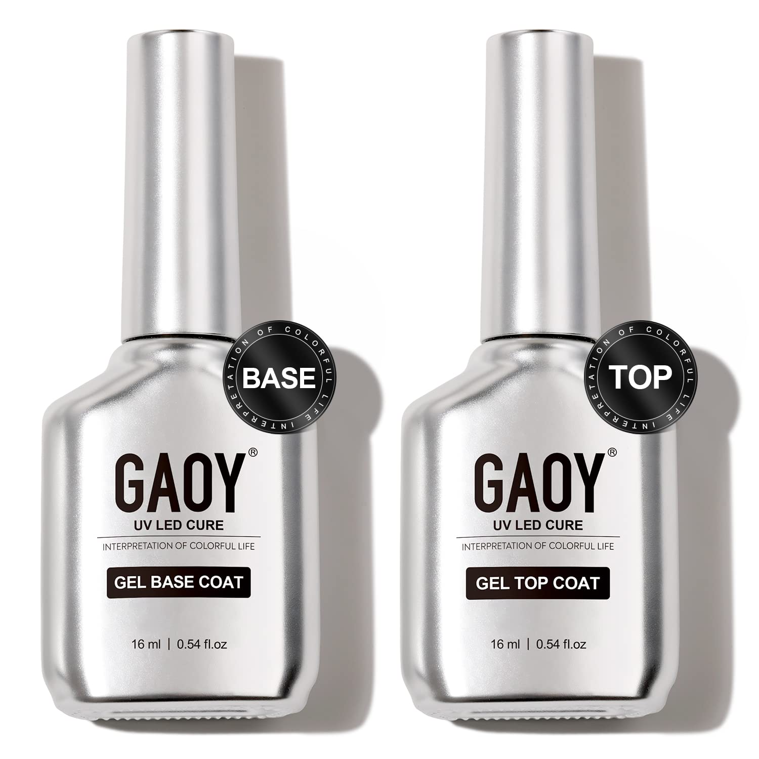 GAOY capa base Gel Cristal de 16 ml para base duradera