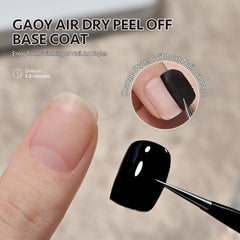 GAOY capa base pelable aplicándose en uñas para probar tonos.