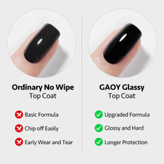 GAOY capa base transparente en botella, base lista para curado con luz ultravioleta.