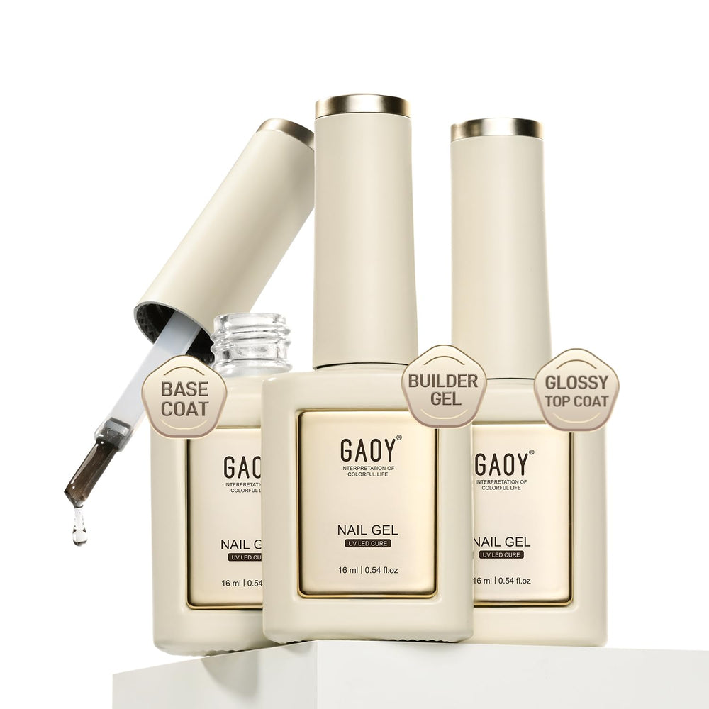 GAOY Capa Superior Gel con brillo claro para uñas.