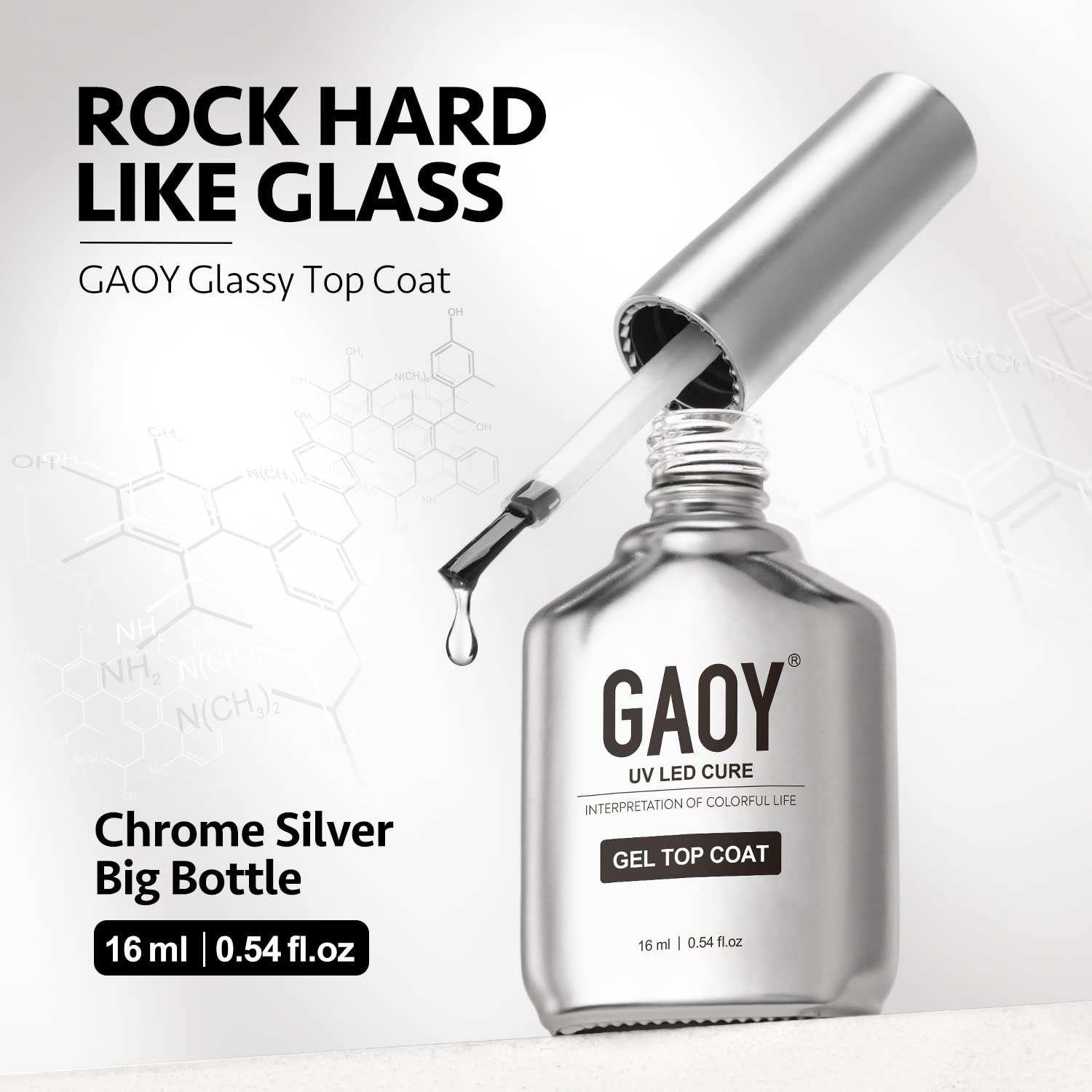 GAOY capa superior Gel Cristal de 16 ml brinda brillo claro