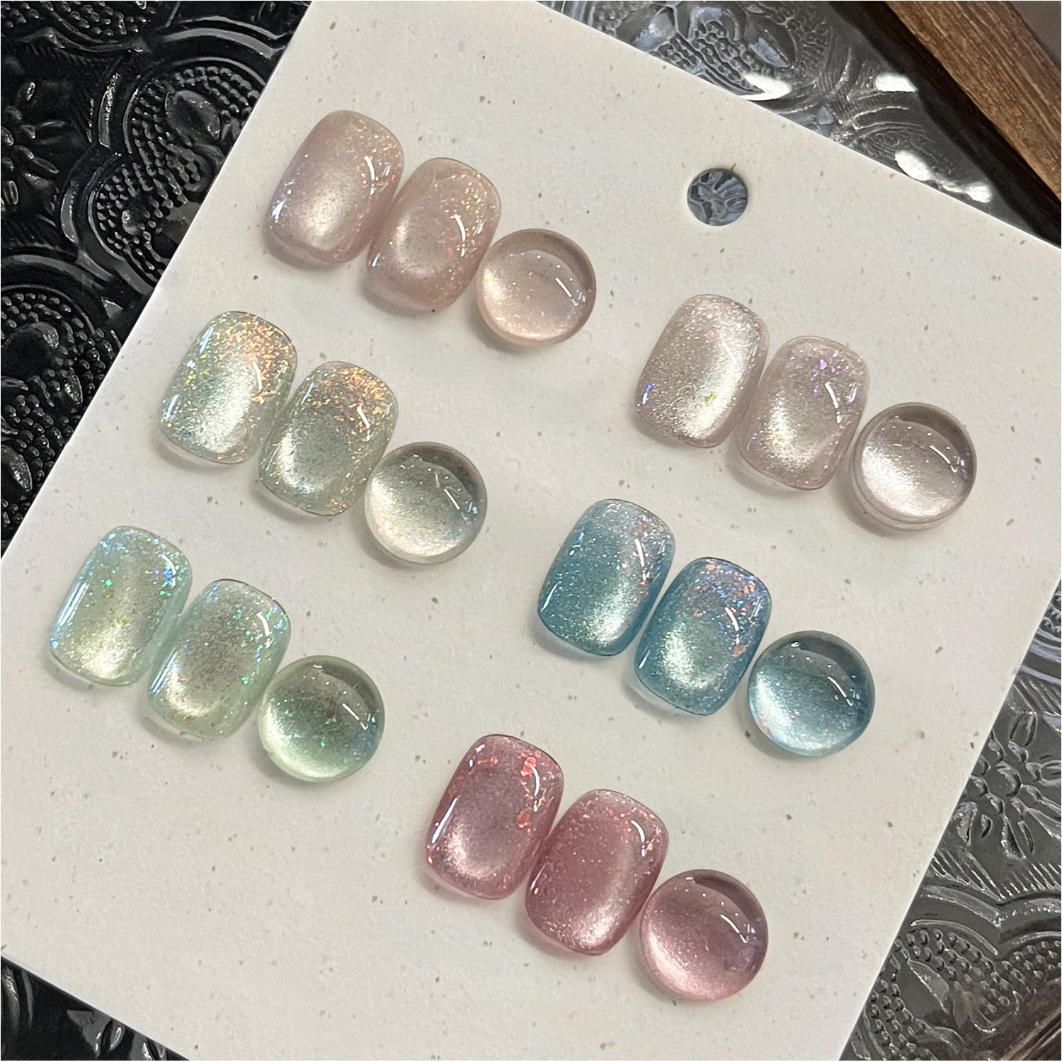 GAOY cat eye gel polish kit with six colors for vivid shimmering nails