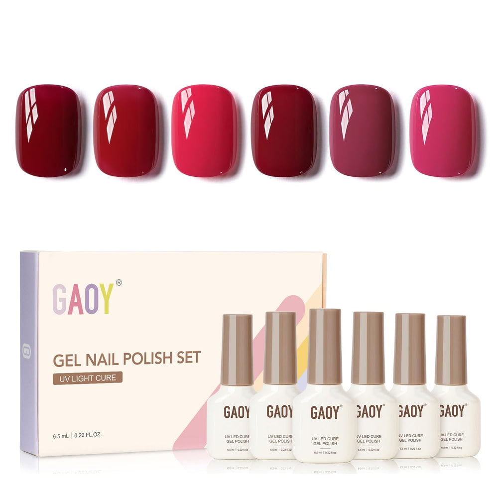 GAOY ofrece un set de seis colores gel uñas para manicura en casa.