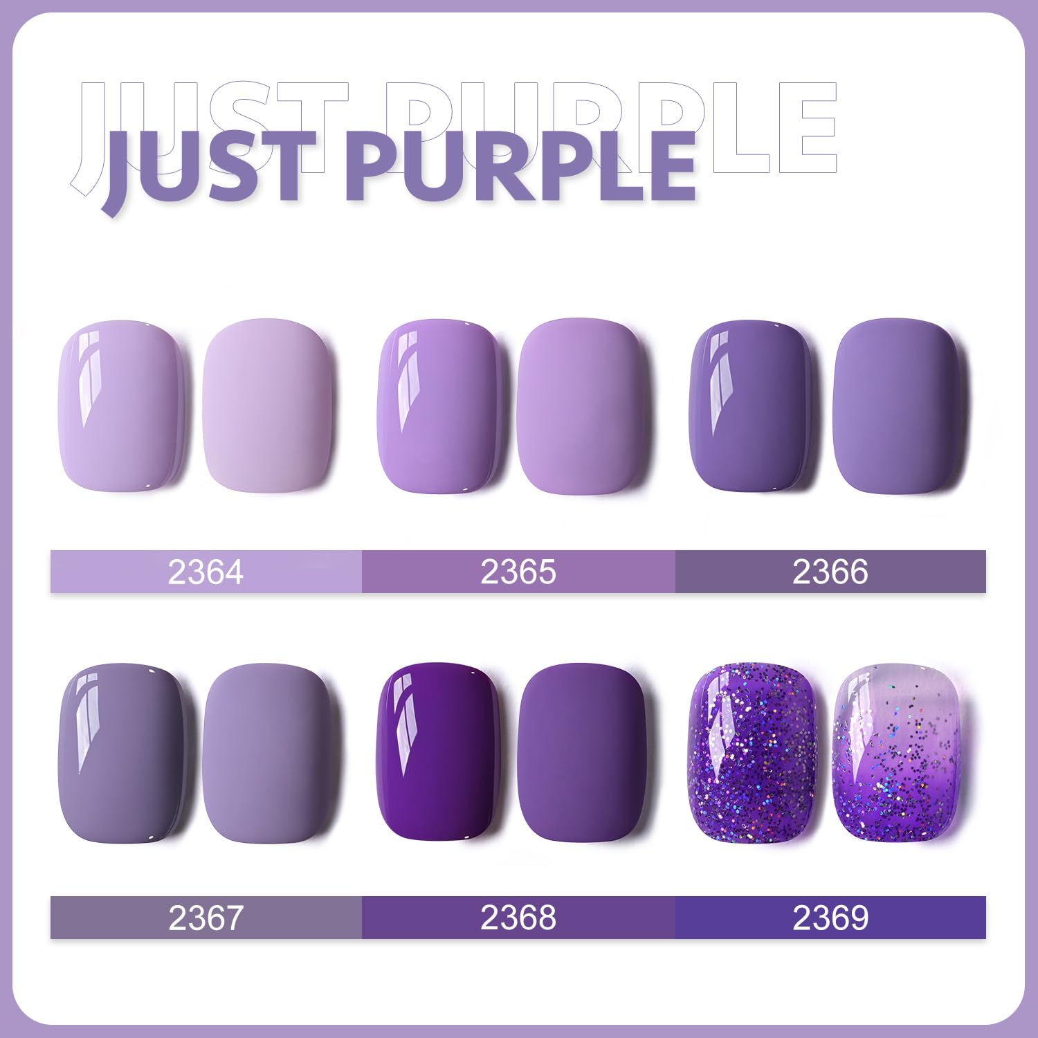 GAOY color esmalte gel purpura, duración de hasta cuatro semanas.