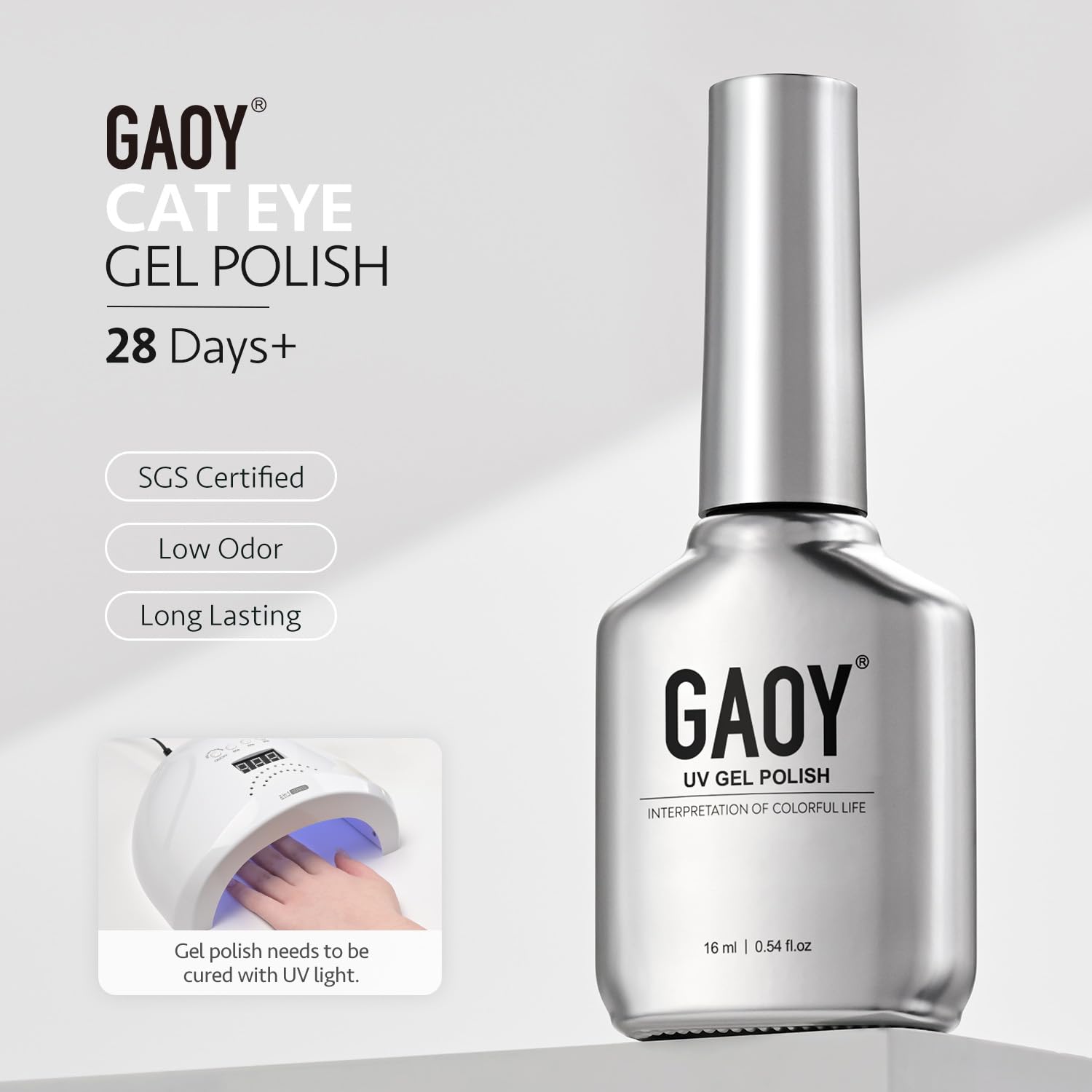 GAOY Contenido de 16 ml con imán para recrear diseños en casa.