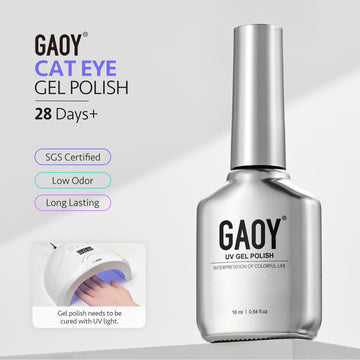 GAOY Esmalte de 16 ml con imán para efecto ojo de gato, ideal para arte en casa.