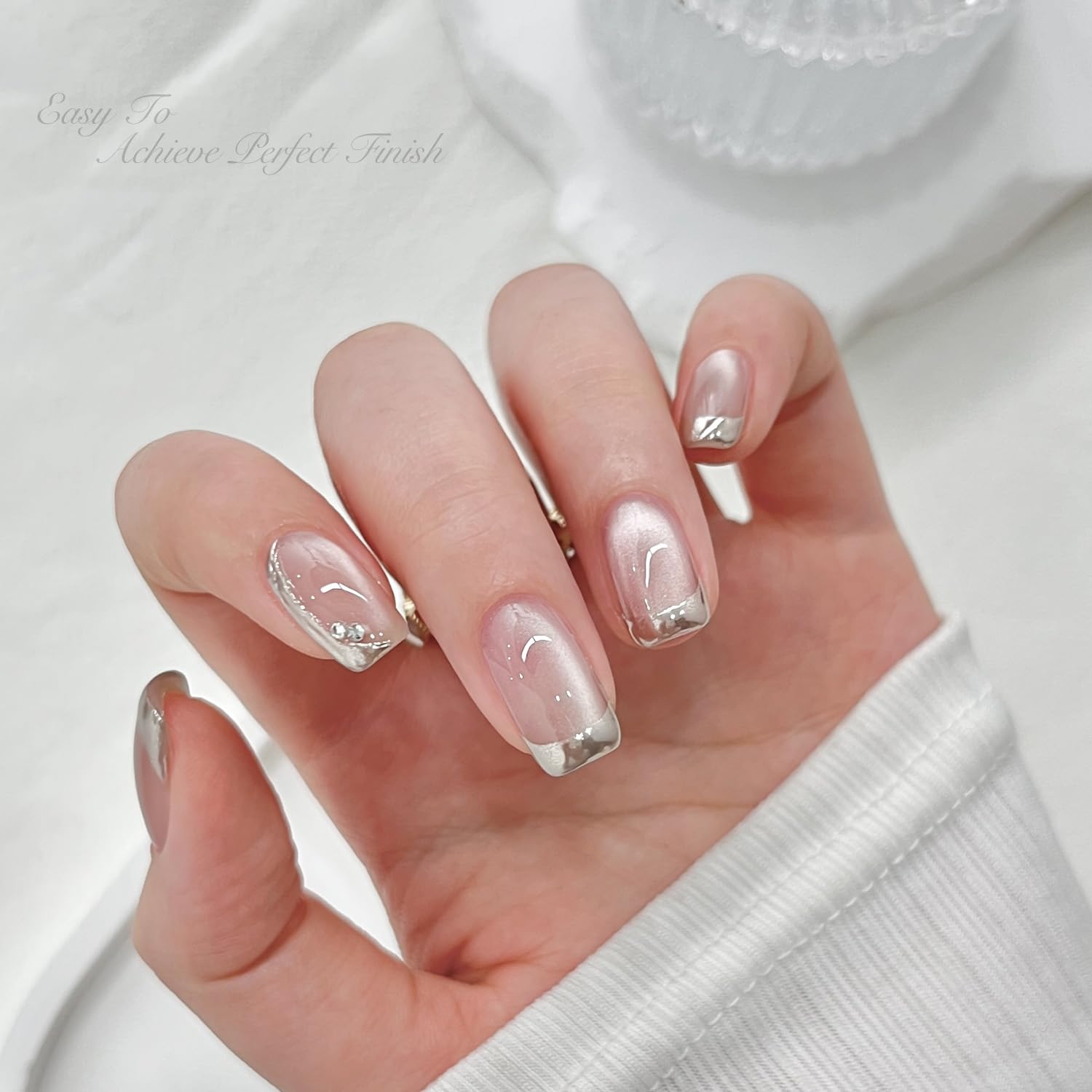 GAOY diseño acabado cromo, detalle brillante para efectos de espejo en uñas