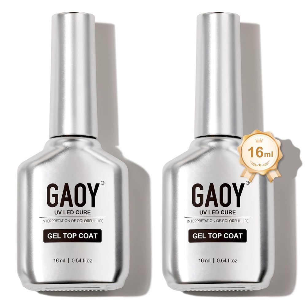 GAOY dos frascos de gel transparente con alto brillo para manicura