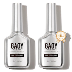 GAOY dos frascos de gel transparente con alto brillo para manicura
