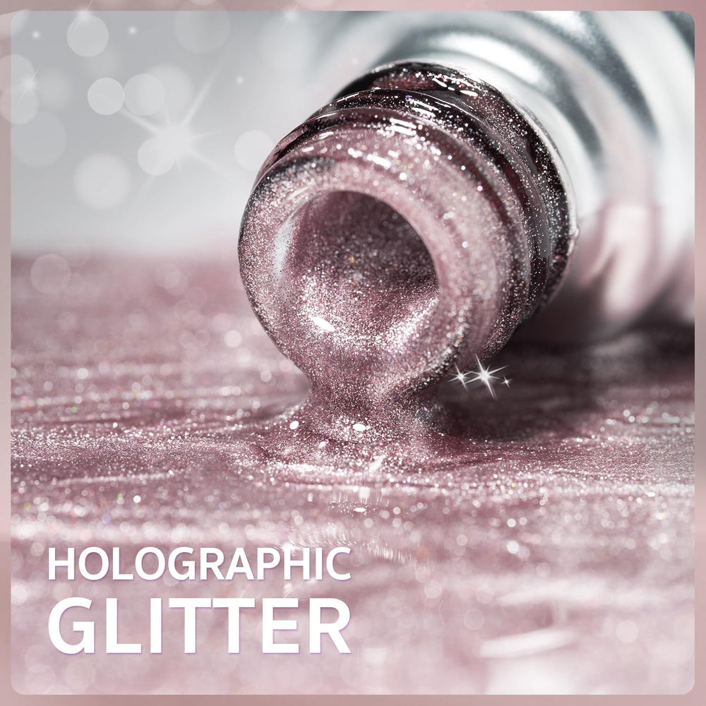 GAOY efectos rosa pirotecnia, acabado glam para uñas.