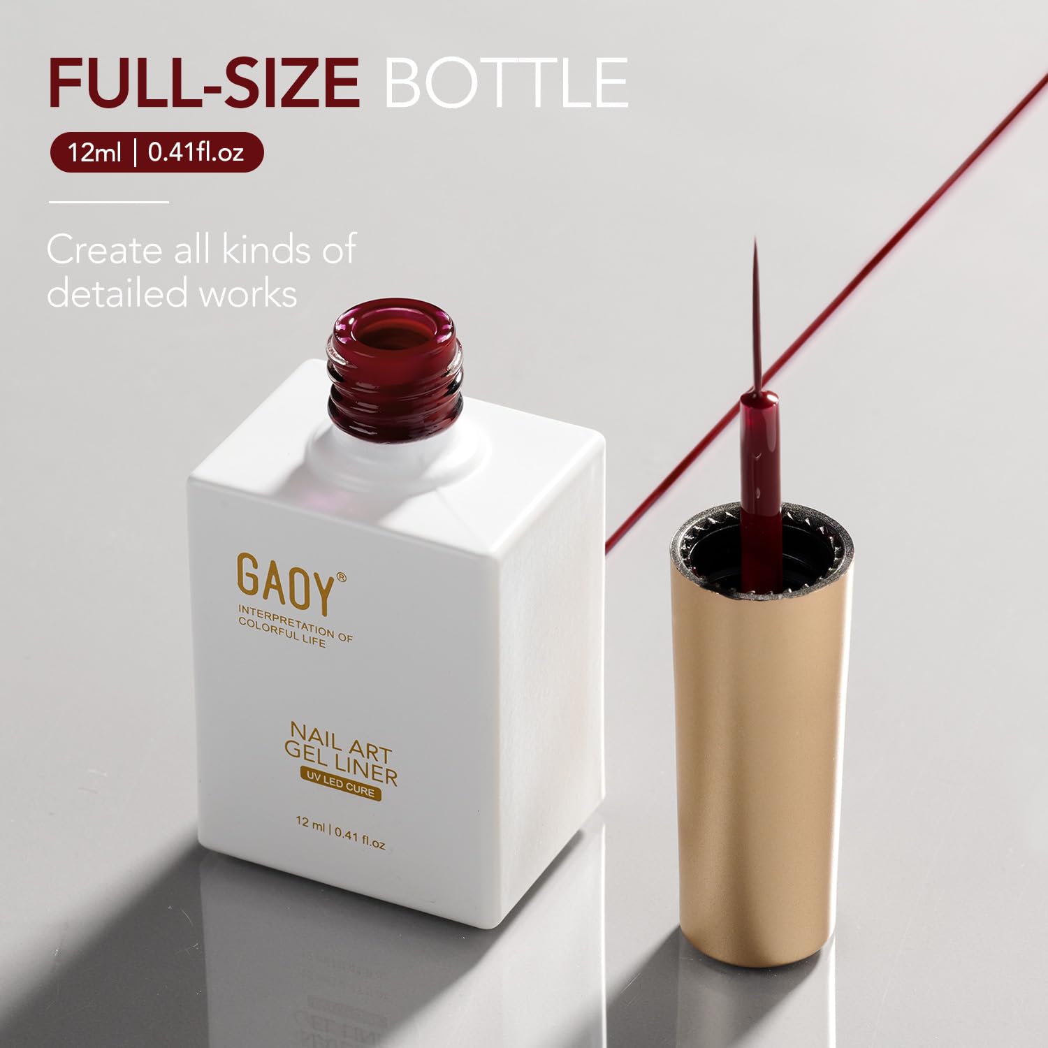 GAOY envase de 12 ml para mayor practicidad y cobertura