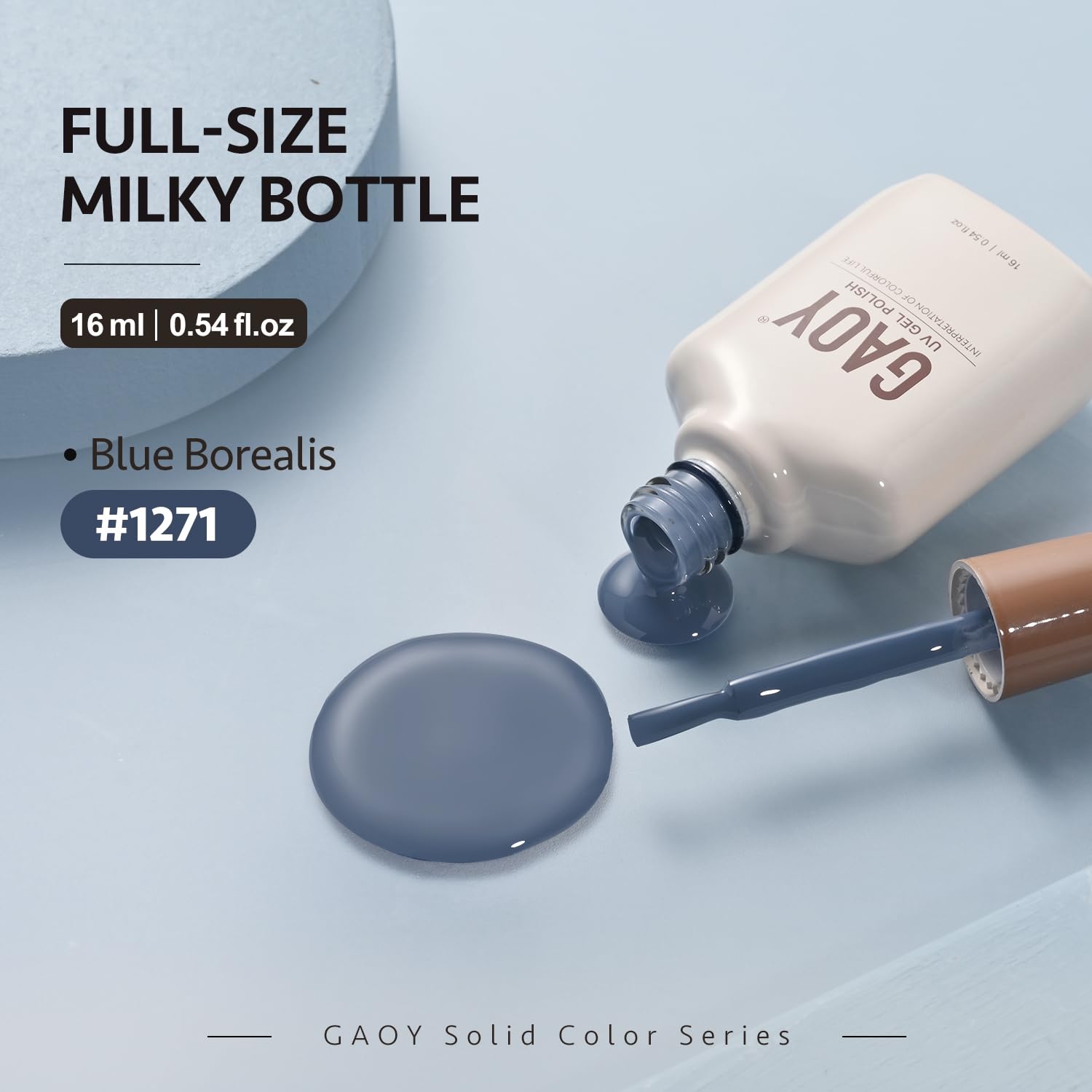 GAOY Azul Borealis: envase de 16 ml para recargar fácilmente