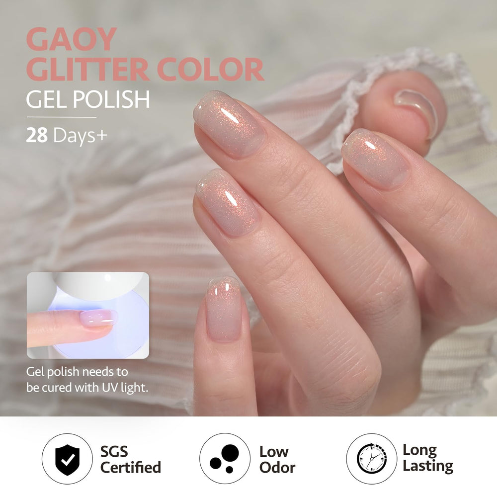 GAOY Shimmer Gel: envase de 16 ml, práctico para casa