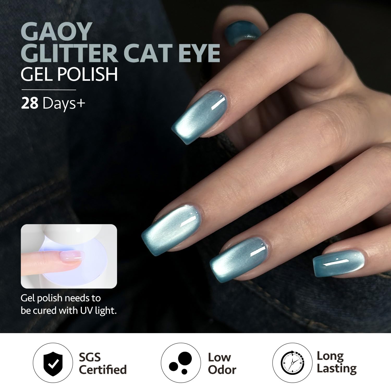 GAOY envase con seis botes listos para manicura profesional en casa.