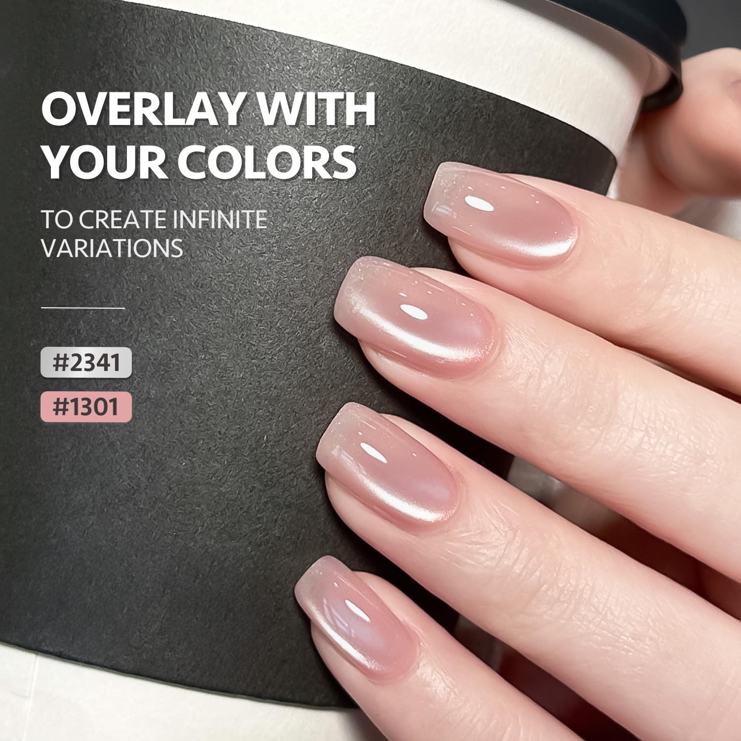GAOY esmalte gel acabado reflejo plateado ofrece brillo duradero.