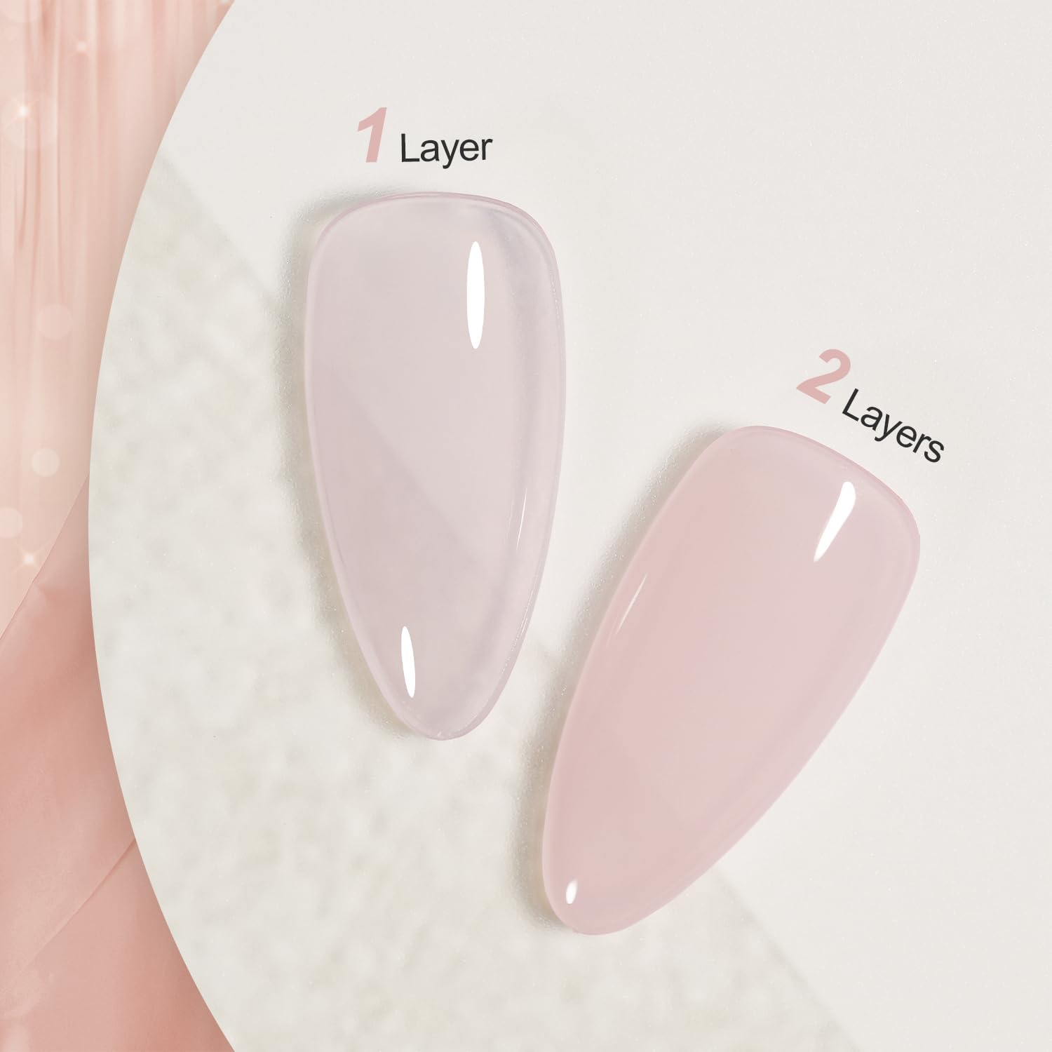 GAOY Esmalte gel translúcido: aplicación en capas para tono progresivo.