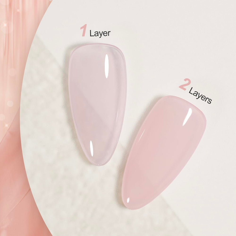 GAOY Esmalte gel translúcido: aplicación en capas para tono progresivo.