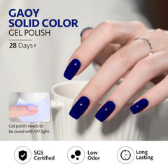 GAOY Esmalte gel azul profundo, envase de 16 ml, ideal para manualidades en casa.