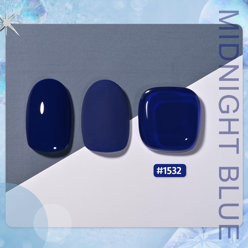 GAOY Esmalte gel azul profundo, uñas aplicación, acabado brillante y duradero.