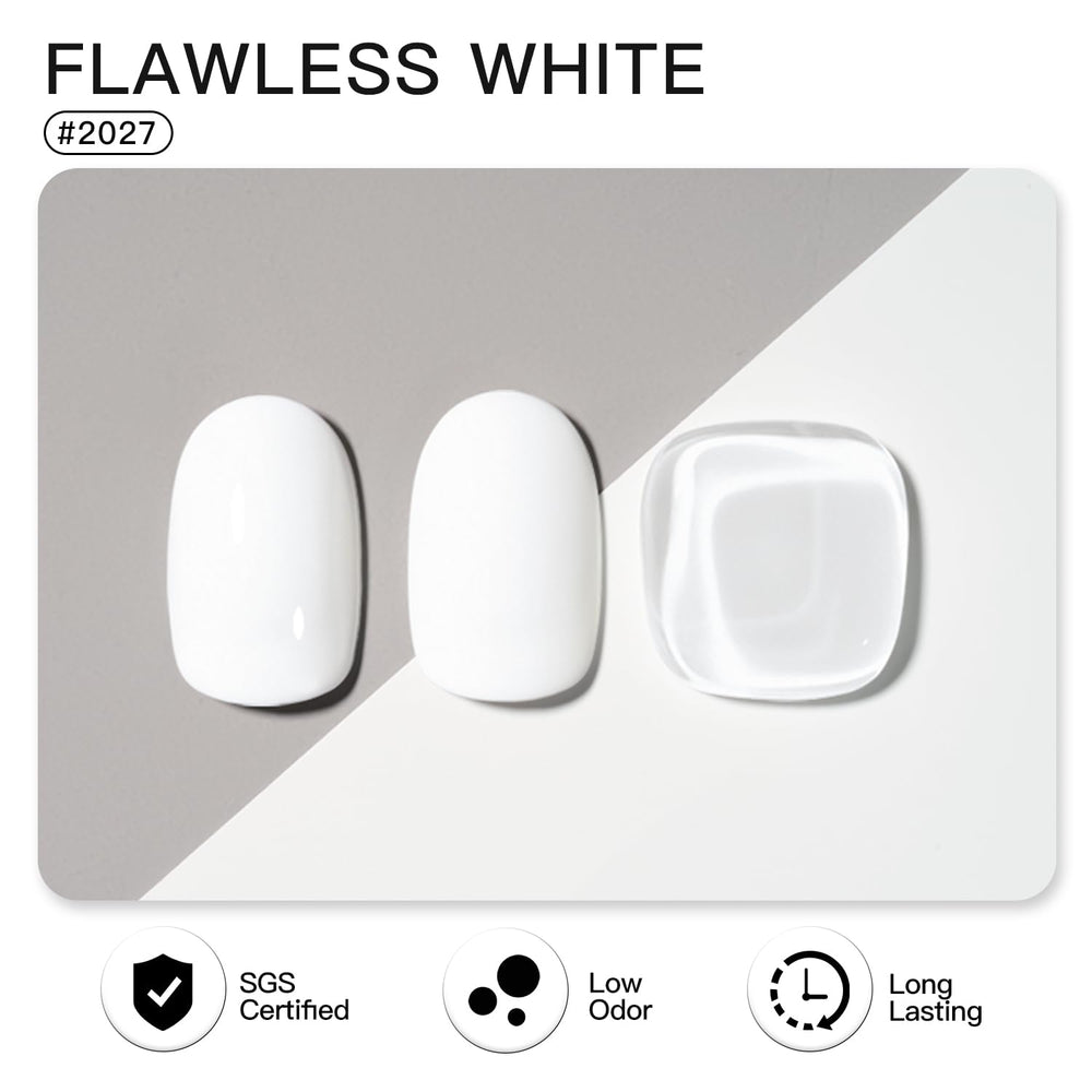 GAOY esmalte gel blanco en dos capas, paso a paso para acabado uniforme.