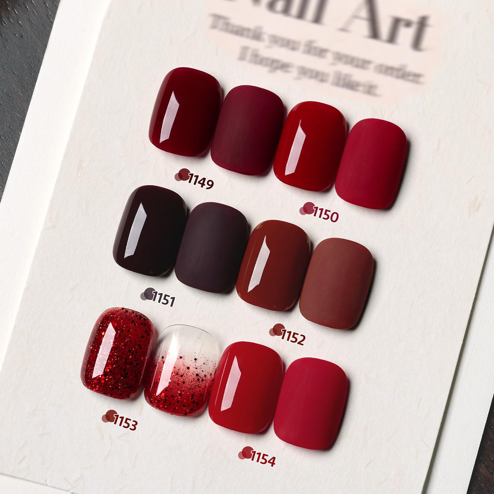 GAOY gel bordo, acabado brillante con capa superior