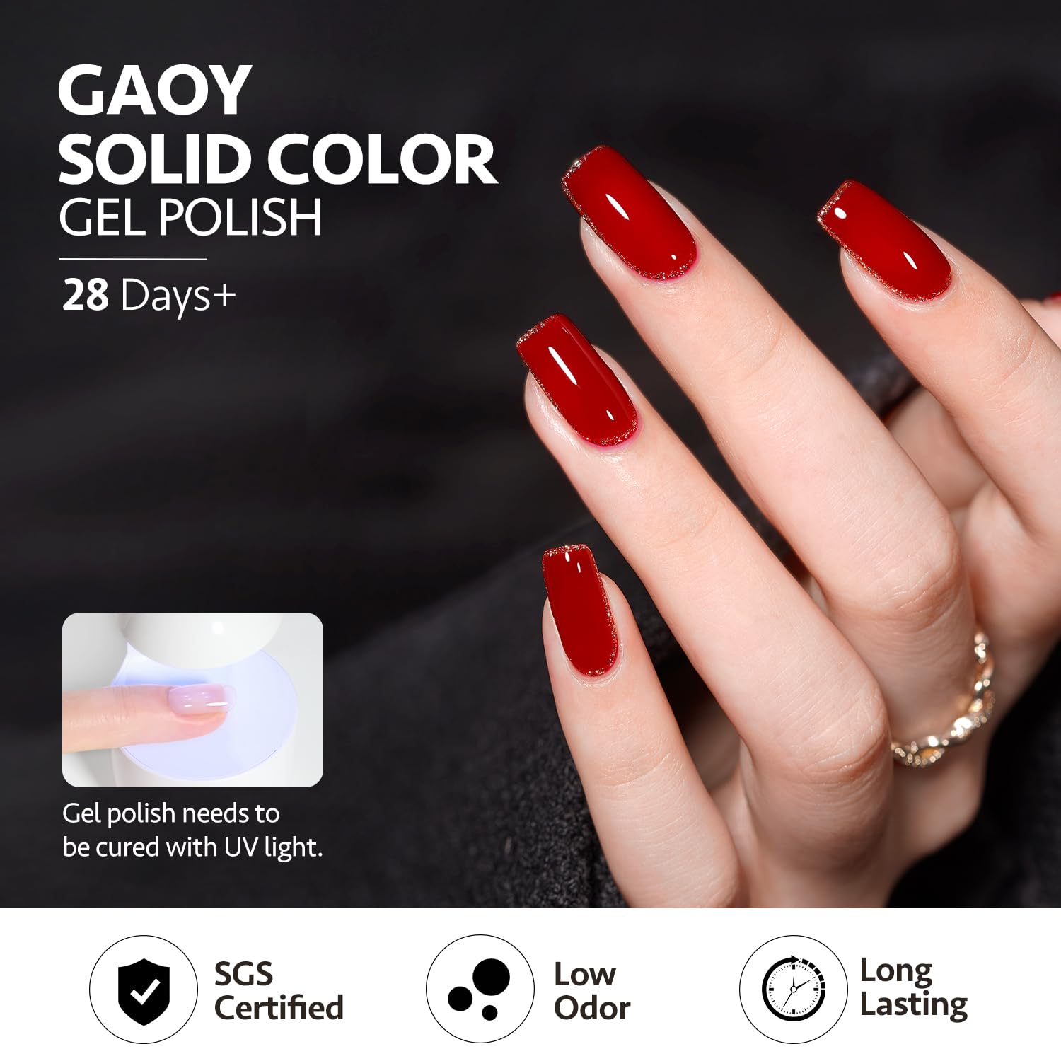 GAOY gel bordo, preparación de uñas para evitar levantamiento prematuro