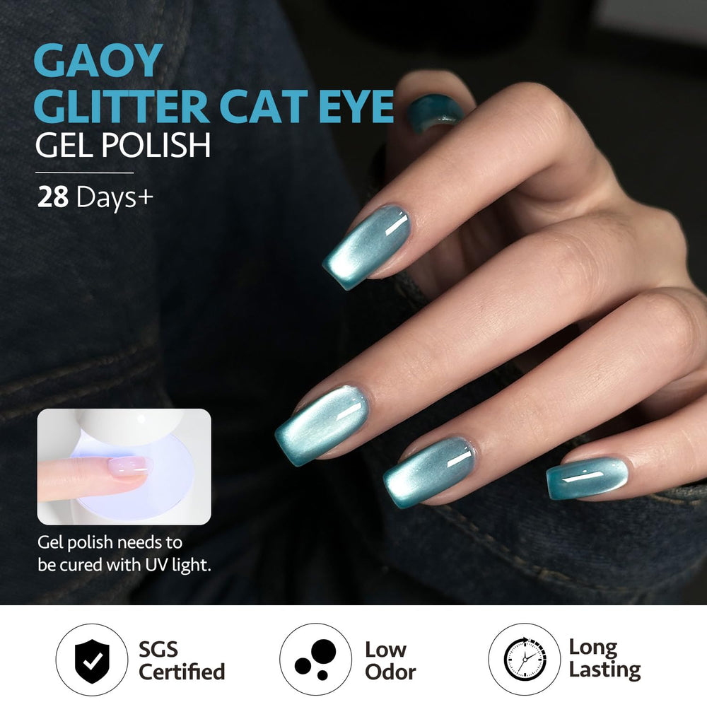 GAOY esmalte gel azul brillo duradero y suave