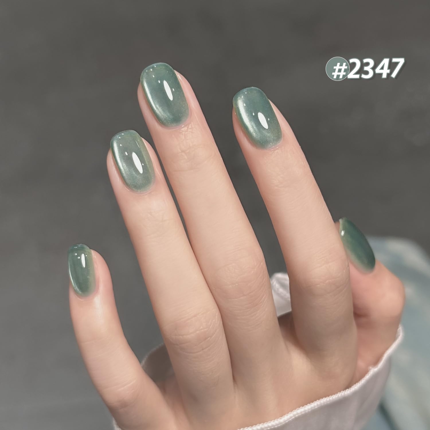 GAOY gel con brillo holográfico verde para uñas llamativas