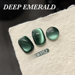 GAOY esmalte gel brillo holográfico verde con destellos brillantes.