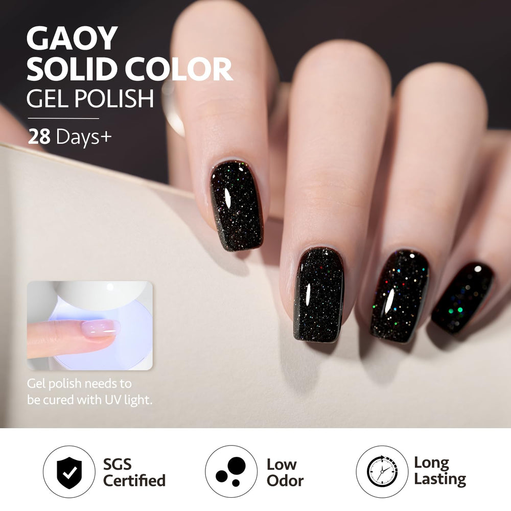 GAOY esmalte gel brillo, acabado resplandeciente y resistente.